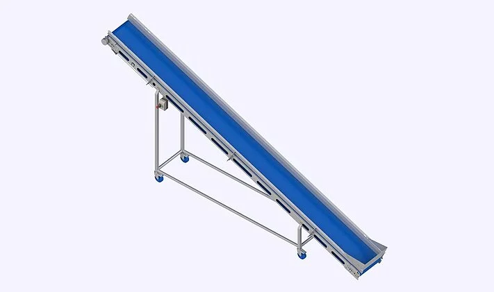 c inclined conveyor eco conveyor infeed elevator heightened overview