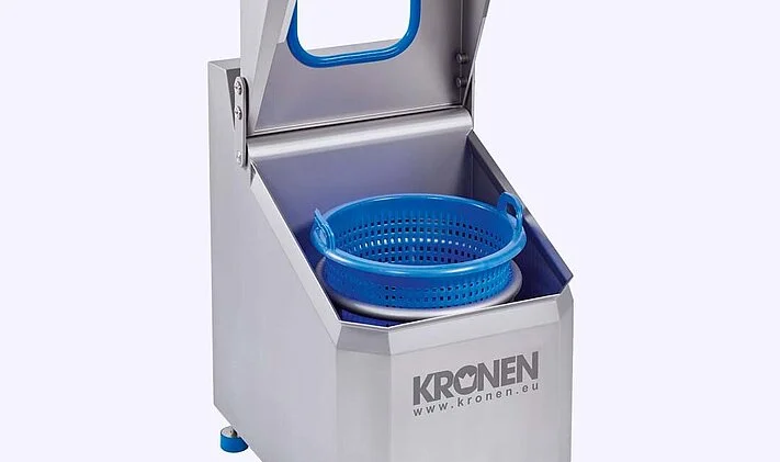de ks 100 plus vegetable salad spin dryer open lid basket overview