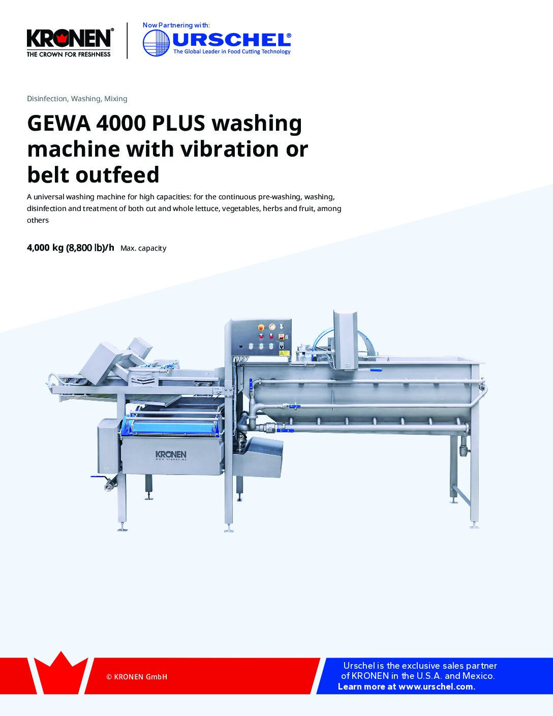 we gewa 4000 plus washing machine with vibration or belt outfeed brochure pdf