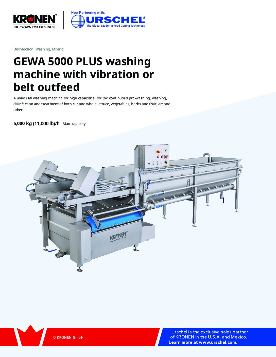 we gewa 5000 plus washing machine with vibration or belt outfeed brochure pdf