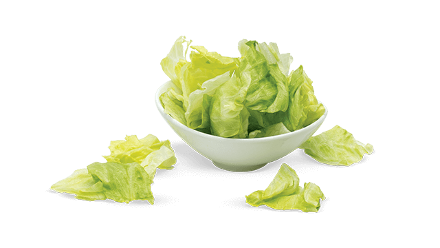 iceberg lettuce square in bowl