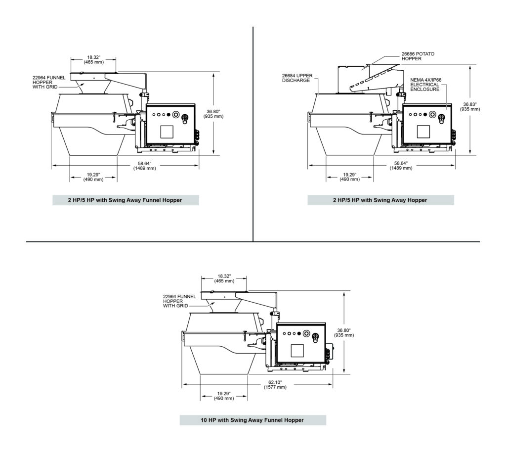 dimensional drawing cc 32in cutting enclosure
