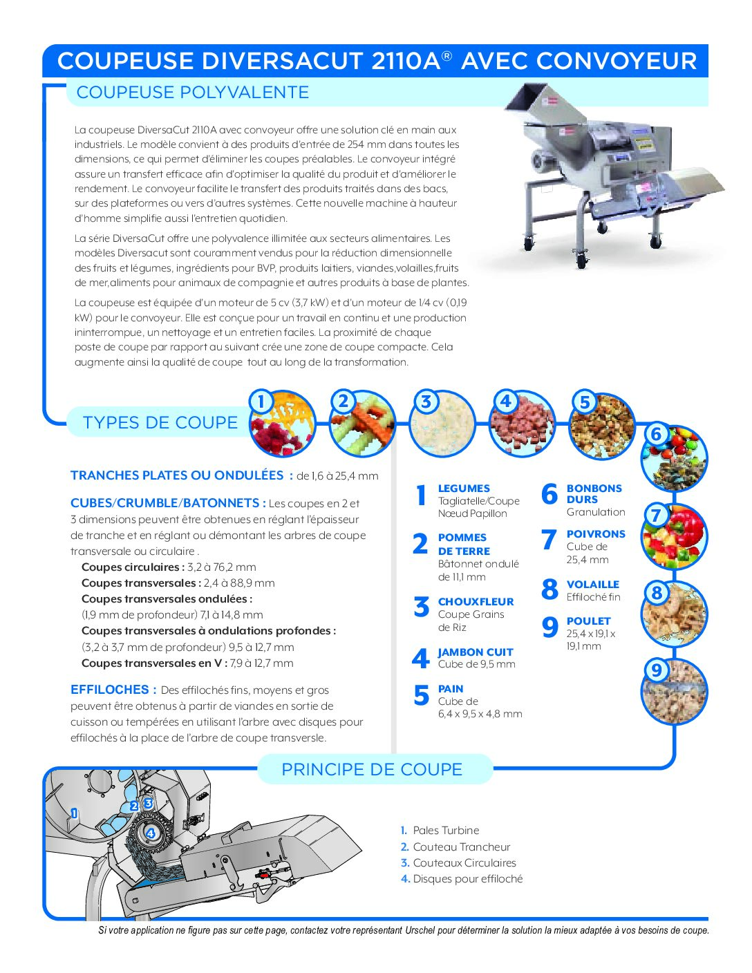 fact sheet diversacut 2110a conveyor french pdf