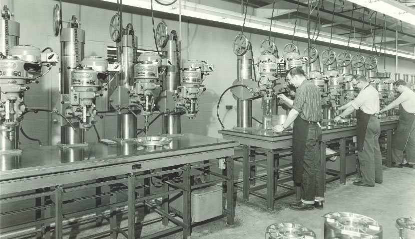machine drills line