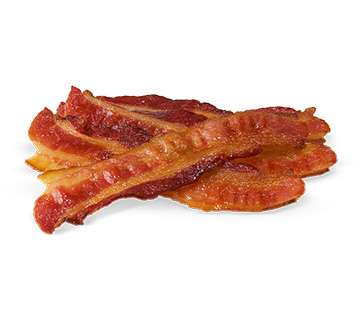 whole bacon strips cooked