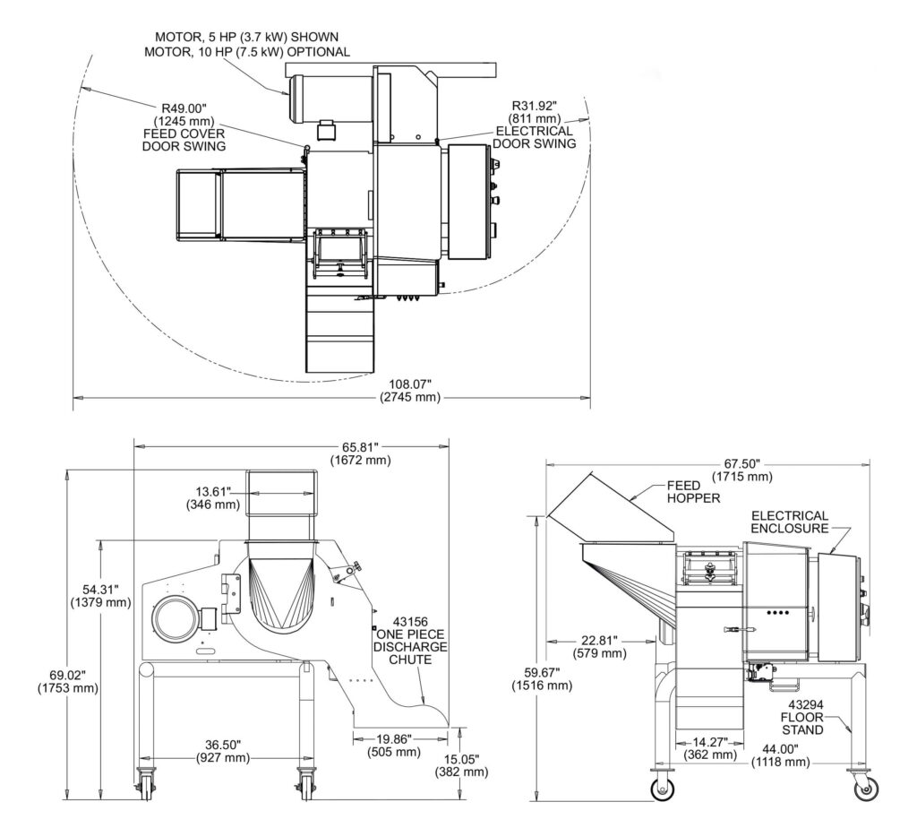 dimensional drawing diversacut 2110a