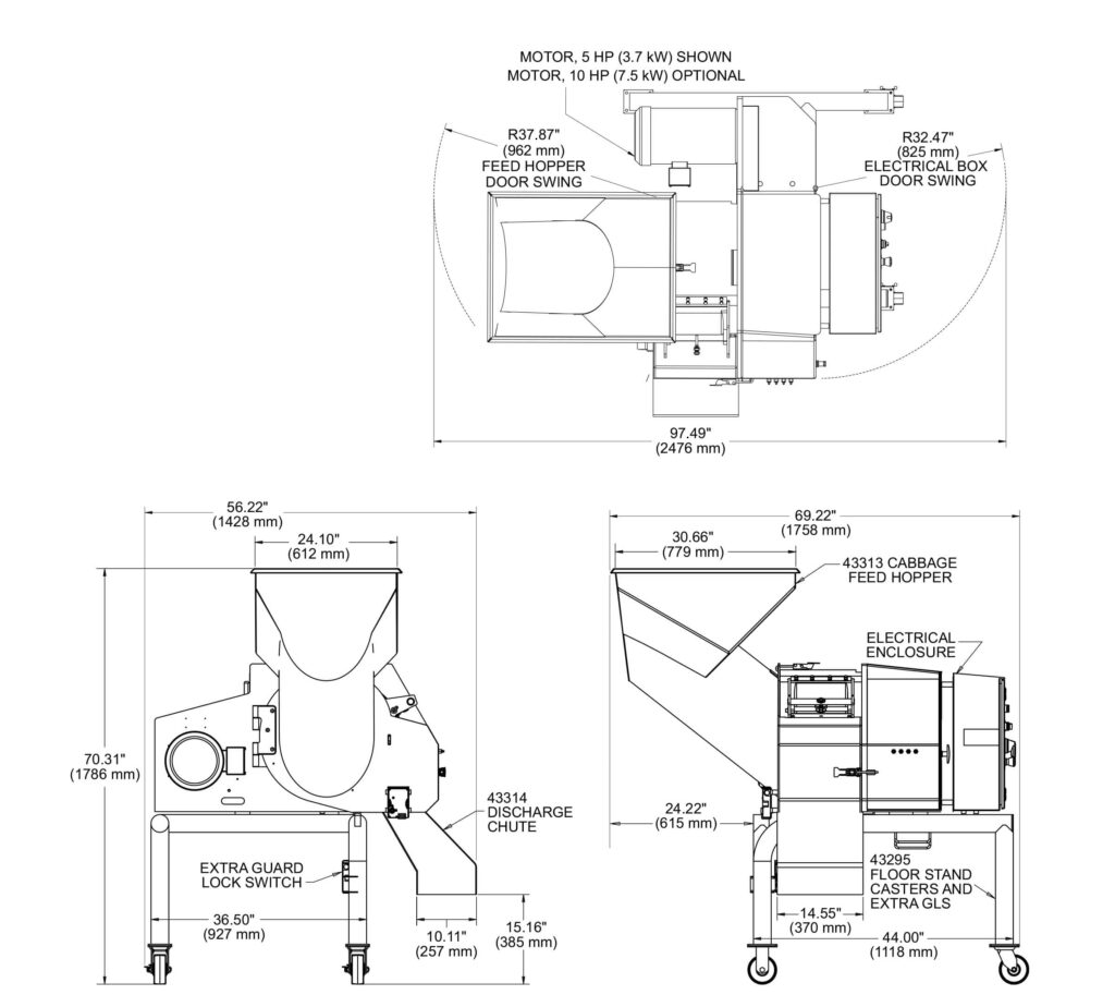 dimensional drawing diversacut 2110a lpi