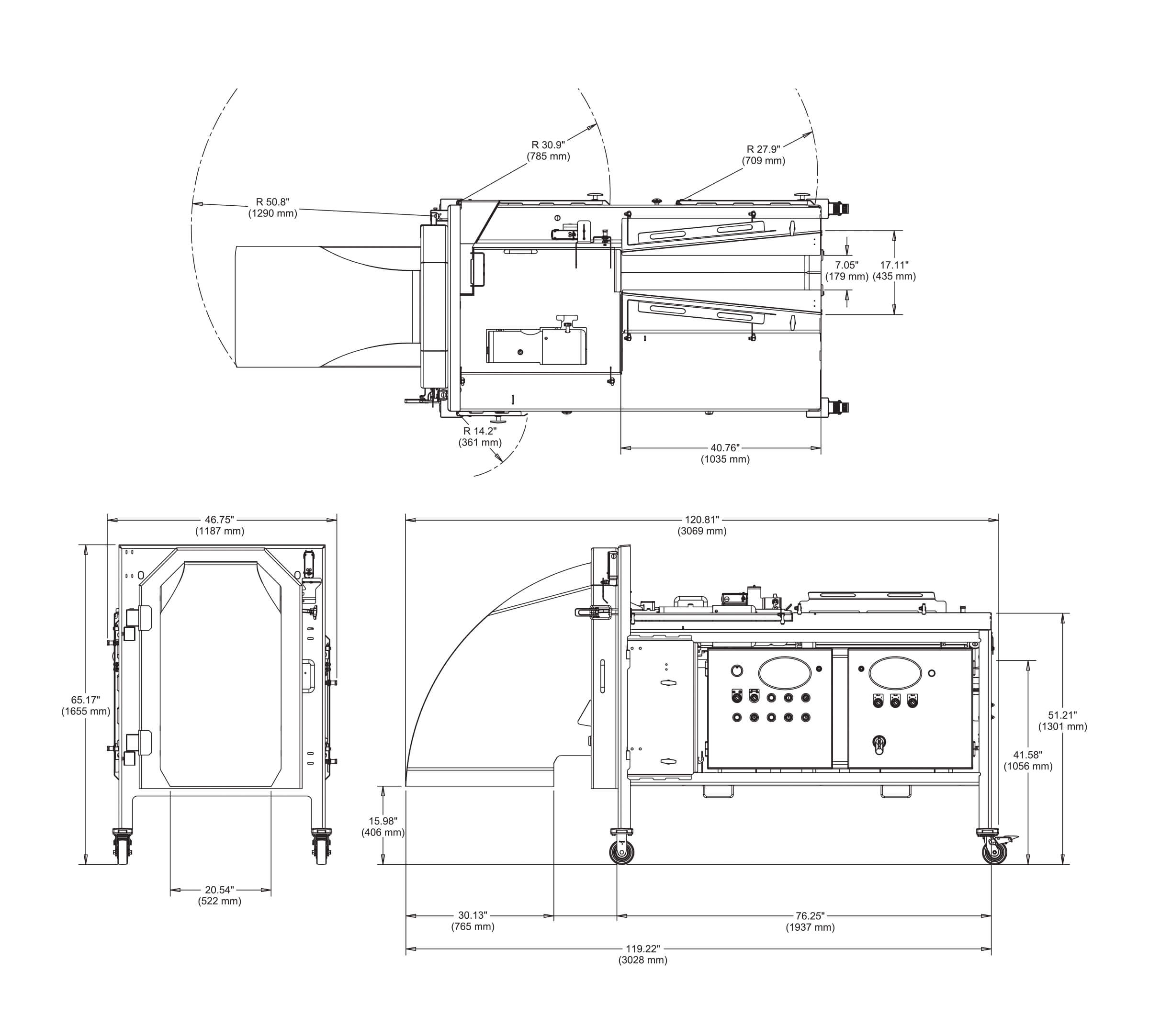 dimensional drawing translicer 2520 short