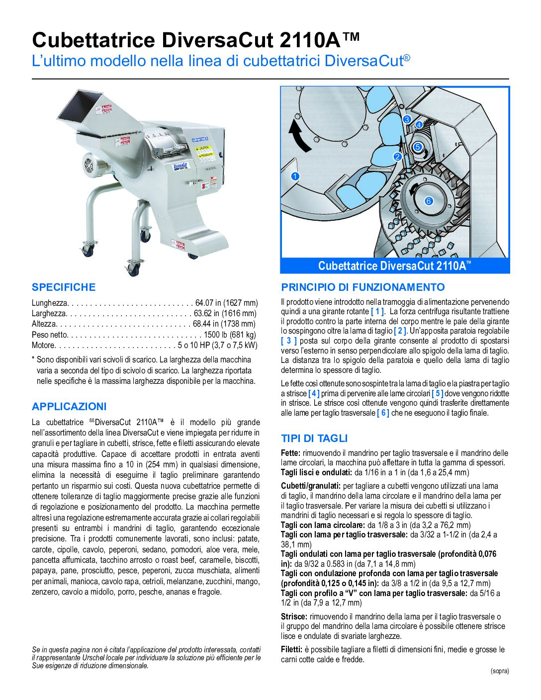 fact sheet diversacut 2110a italian pdf