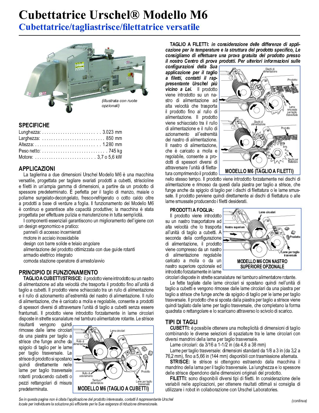 fact sheet model m6 italian pdf