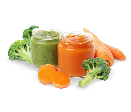 home carrot broccoli puree