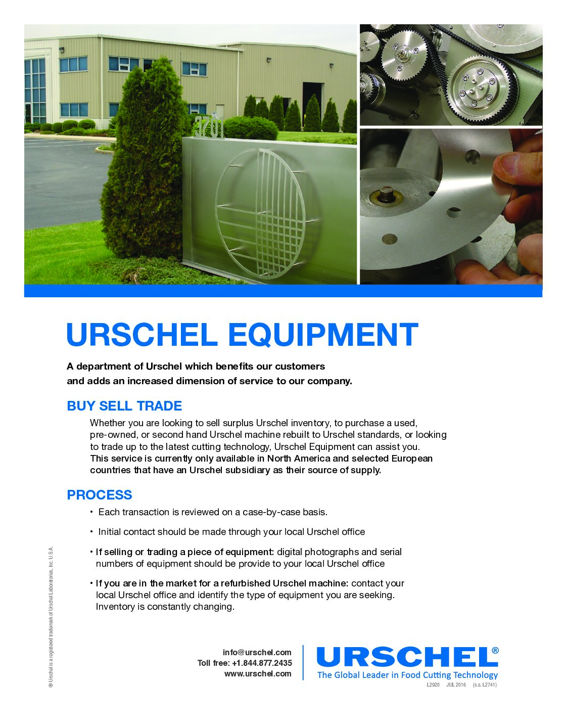 information sheet urschel equipment english pdf